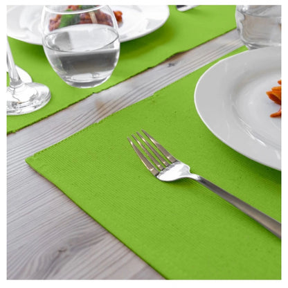 Solid Cotton Place Mats Sets (Green)