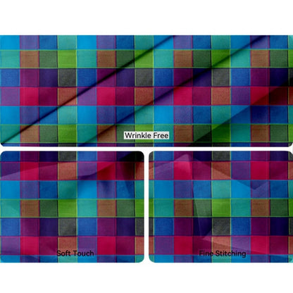 Checked Cotton Place Mats Sets (Multicolor)