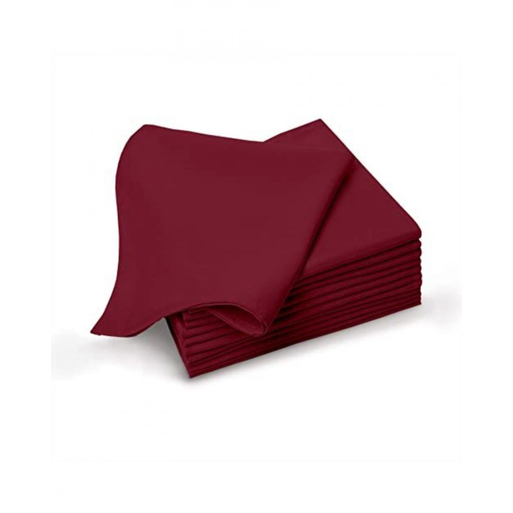 Solid Cotton Napkins Sets (Maroon)