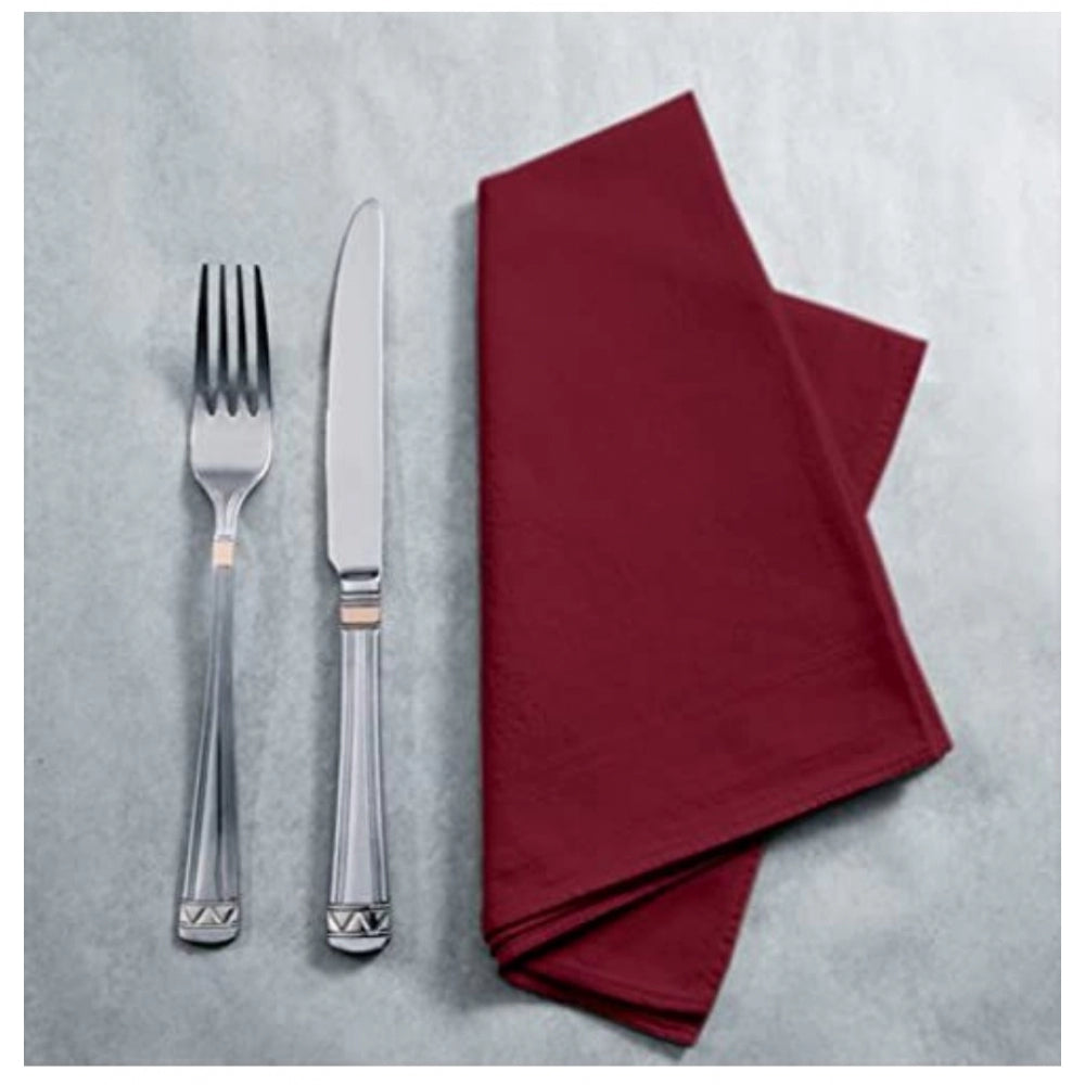 Solid Cotton Napkins Sets (Maroon)