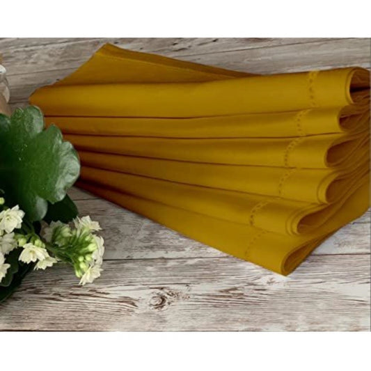 Solid Cotton Napkins Sets (Mustard)