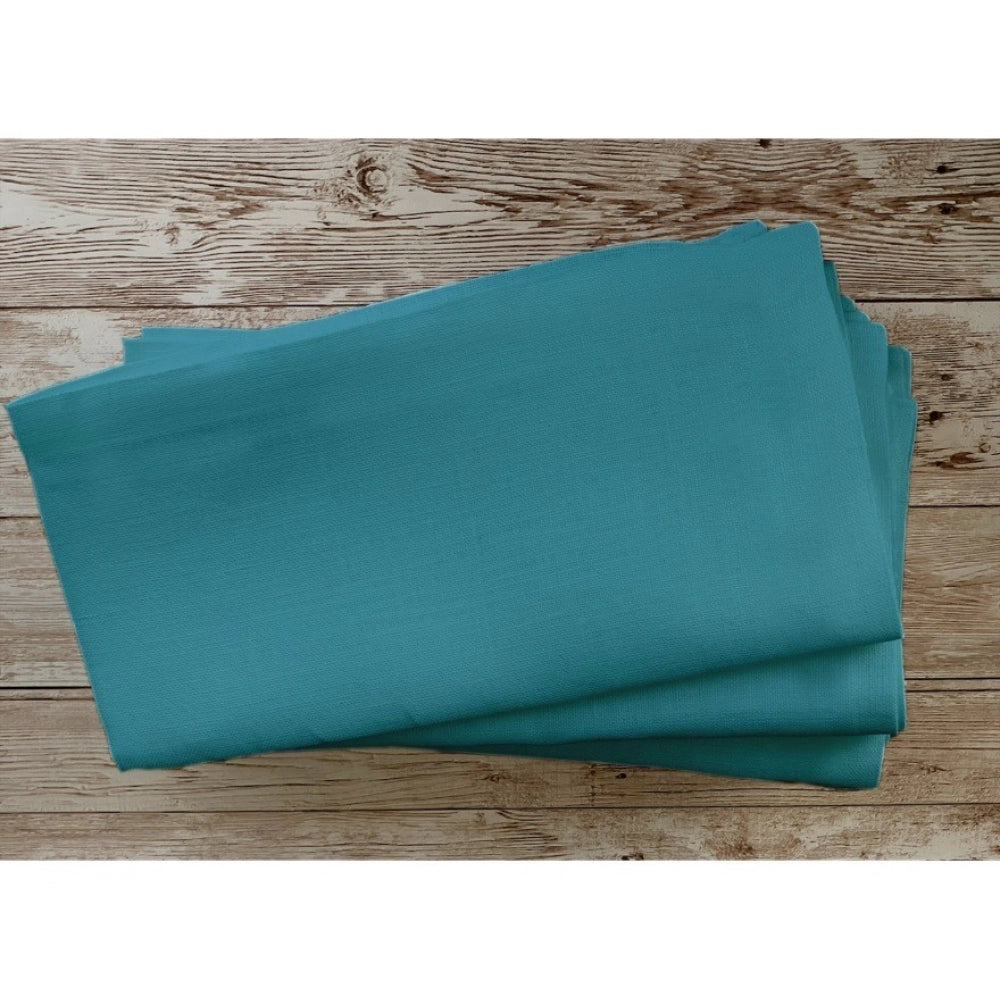 Solid Cotton Napkins Sets (Turquoise Blue)