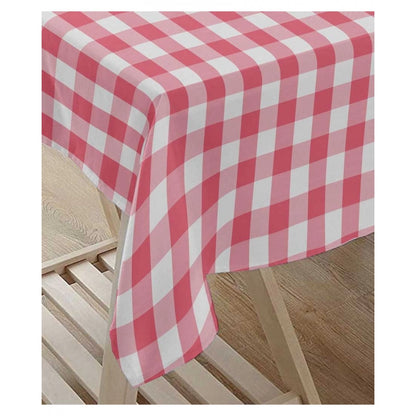 Checked Cotton Checks Table Cloth (Pink)