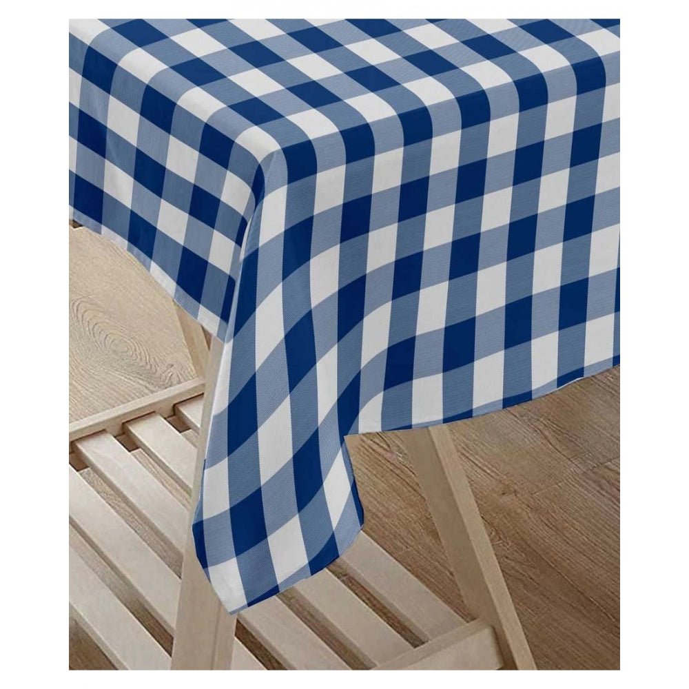 Checked Cotton Checks Table Cloth (Blue)