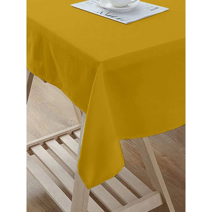 Solid Cotton Plain Table Cloth (Dark Yellow)