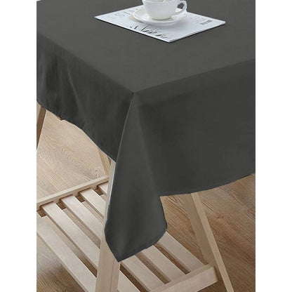 Solid Cotton Plain Table Cloth (Dark Grey)