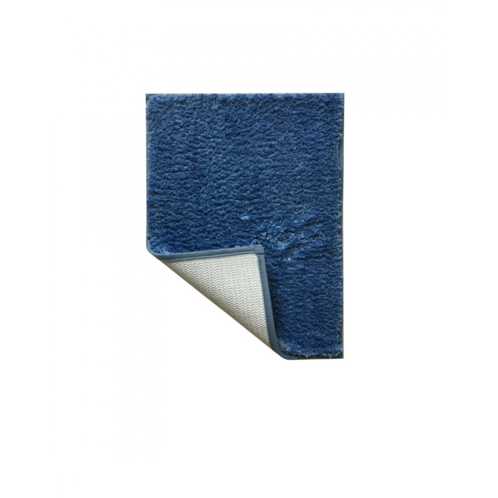 Solid Polyester Bathmat (Blue)