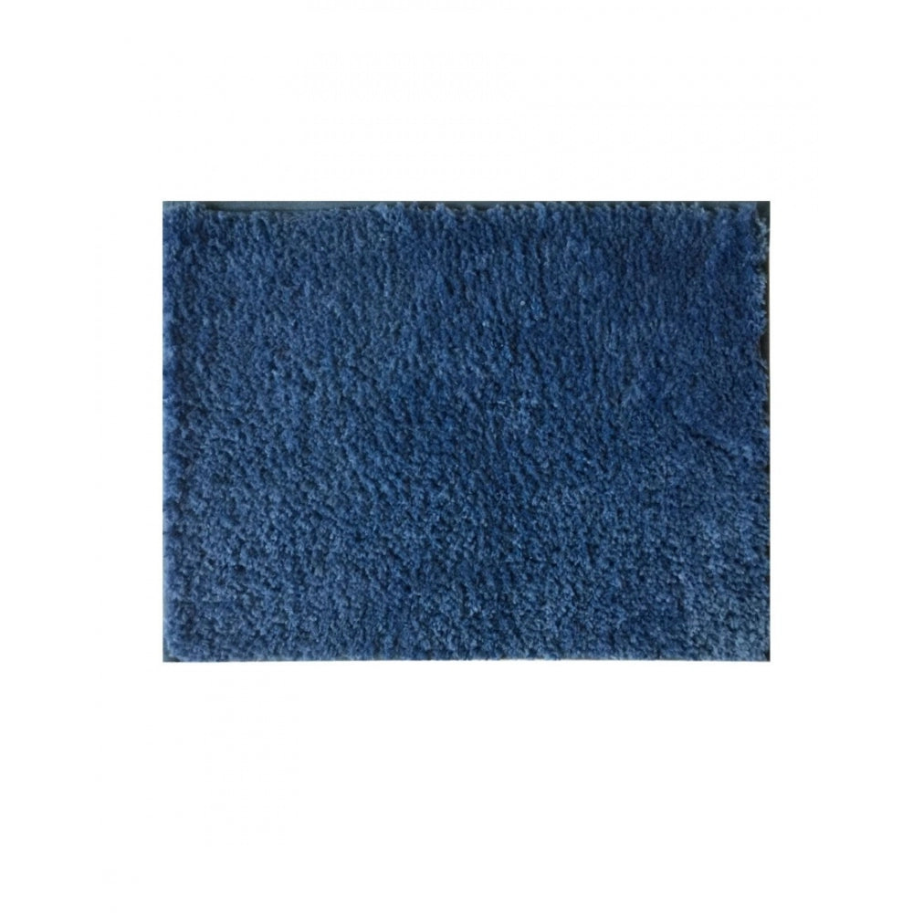 Solid Polyester Bathmat (Blue)