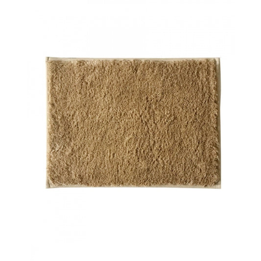 Solid Polyester Bathmat (Beige)