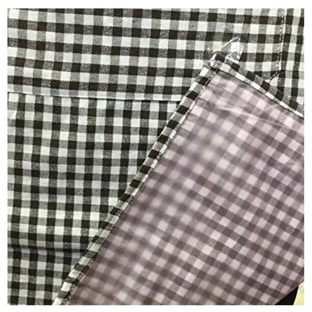 Generic Checked Cotton Aprons (Brown)