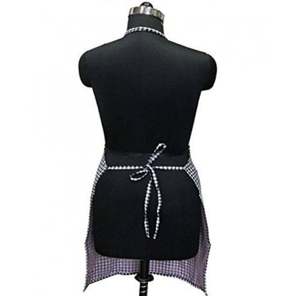 Generic Checked Cotton Aprons (Black)