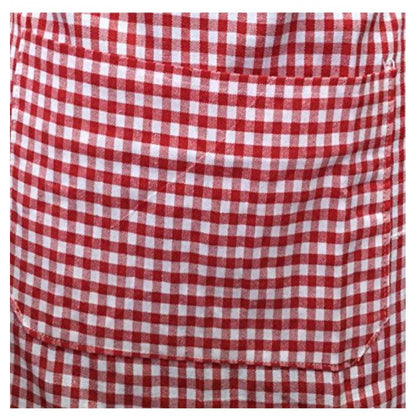 Generic Checked Cotton Aprons (Red)