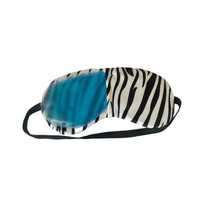 Striped Printed Polyester Eyemasks (Black and white)