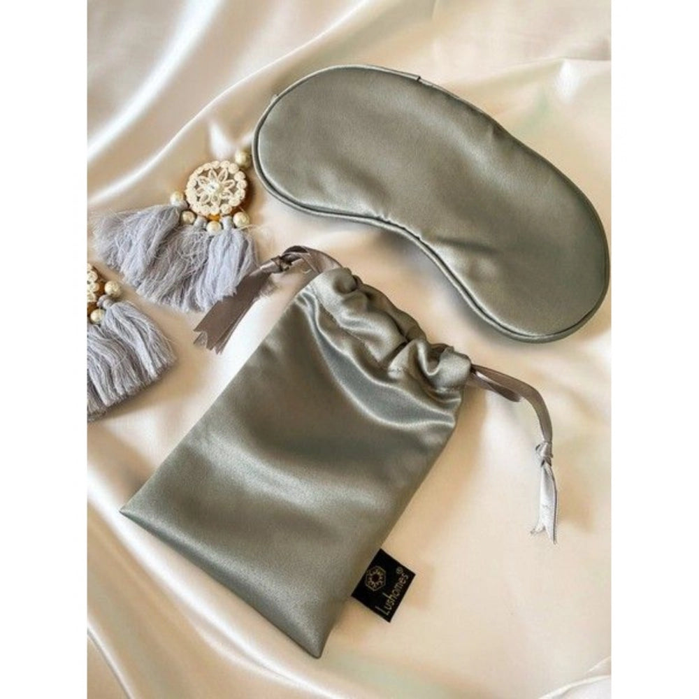 Solid Satin Silk Eyemasks (Grey)