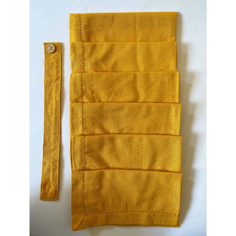 Solid Cotton Napkins Sets (Yellow)