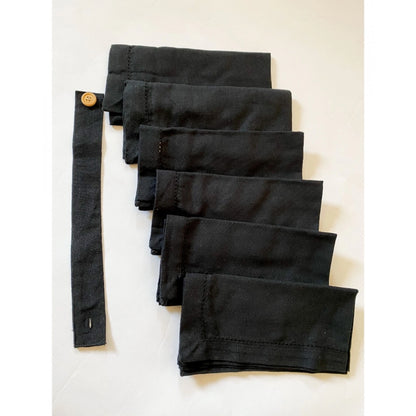 Solid Cotton Napkins Sets (Black)