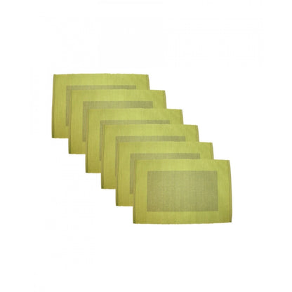 Ribbed Cotton Place Mats Sets (Green)