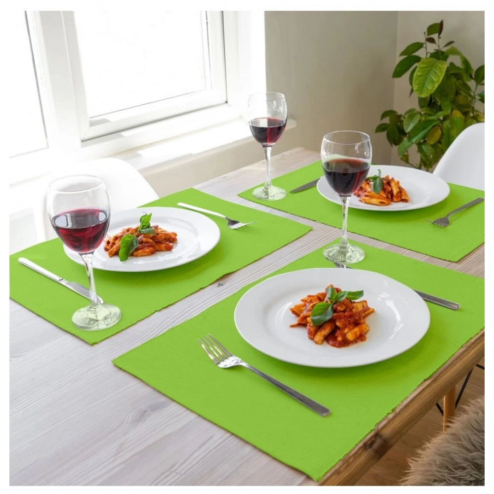 Solid Cotton Place Mats Sets (Green)