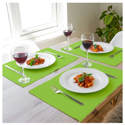 Solid Cotton Place Mats Sets (Green)