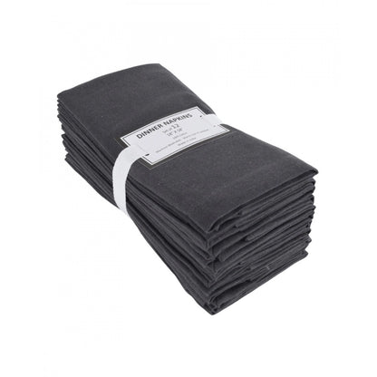 Solid Cotton Napkins Sets (Steel Grey)