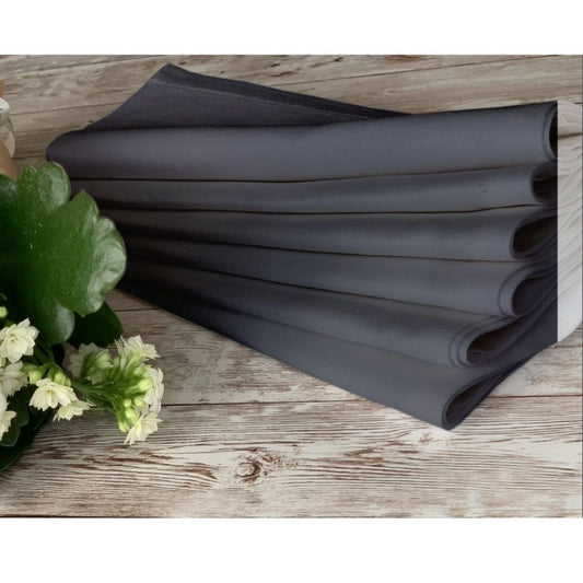 Solid Cotton Napkins Sets (Steel Grey)