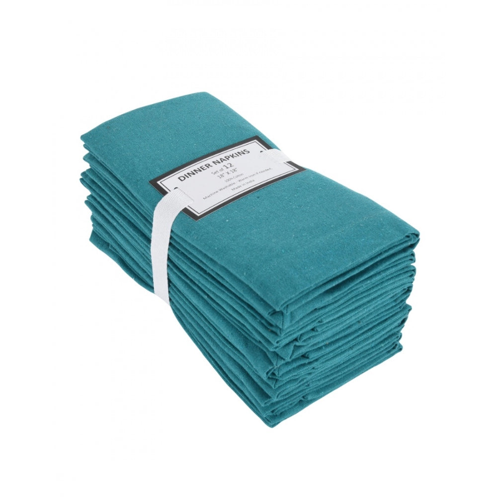 Solid Cotton Napkins Sets (Turquoise Blue)