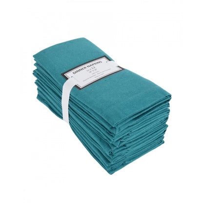 Solid Cotton Napkins Sets (Turquoise Blue)