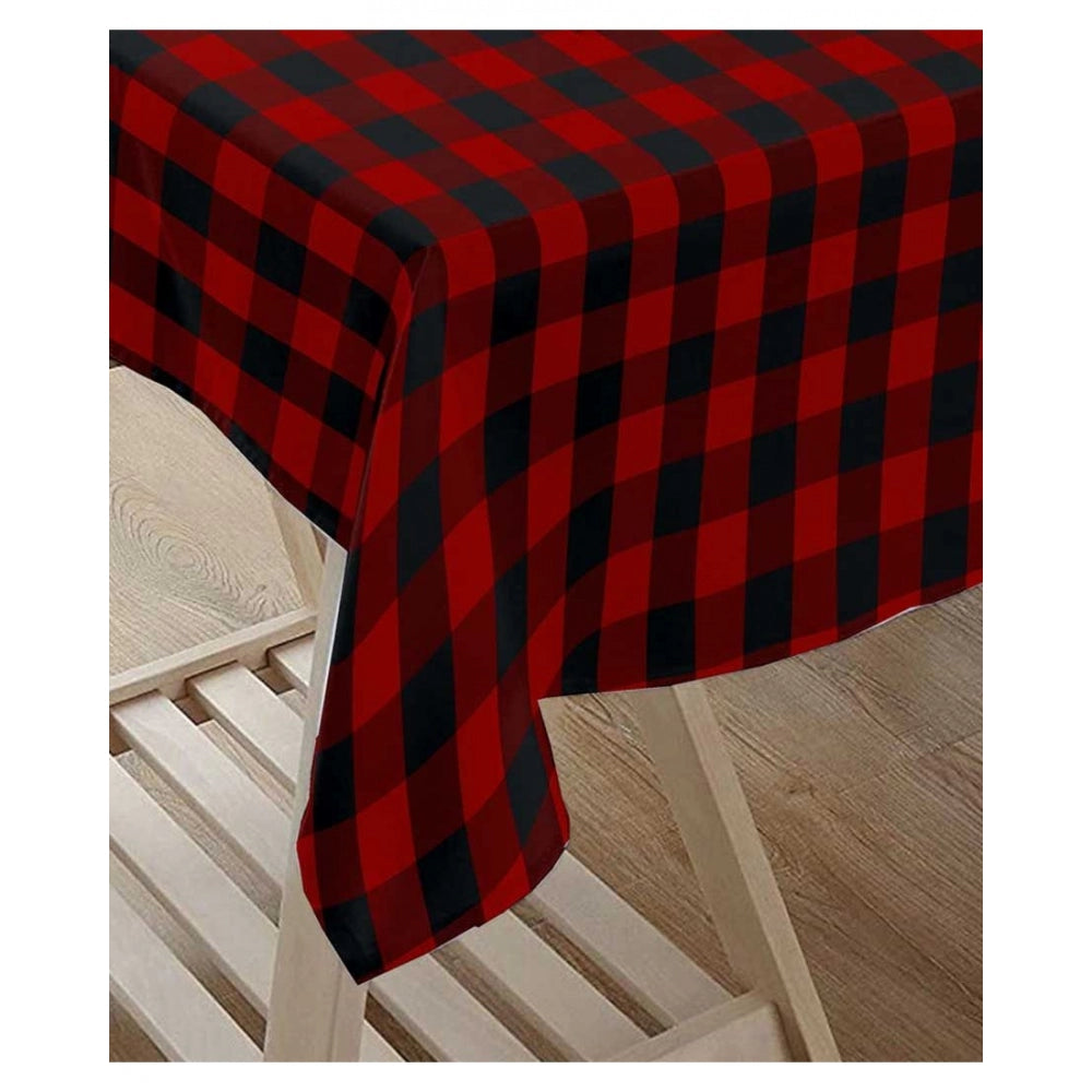 Checked Cotton Checks Table Cloth (Red &amp; Black)