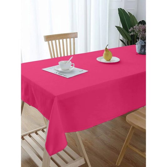 Solid Cotton Plain Table Cloth (Pink)