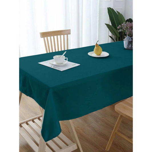 Solid Cotton Plain Table Cloth (Royal Green)