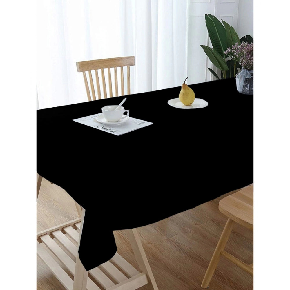 Solid Cotton Plain Table Cloth (Black)