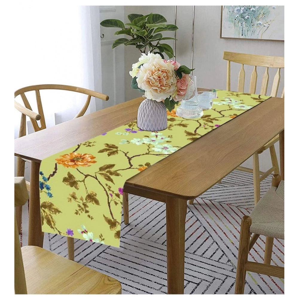 Printed Polyester Table Runners (Mustard)