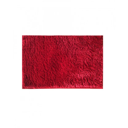 Solid Polyester Bathmat (Red)