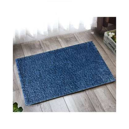 Solid Polyester Bathmat (Blue)