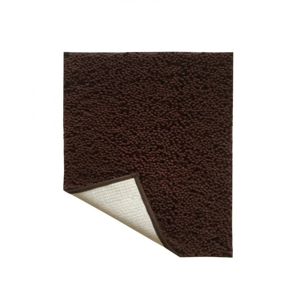 Solid Polyester Bathmat (Brown)