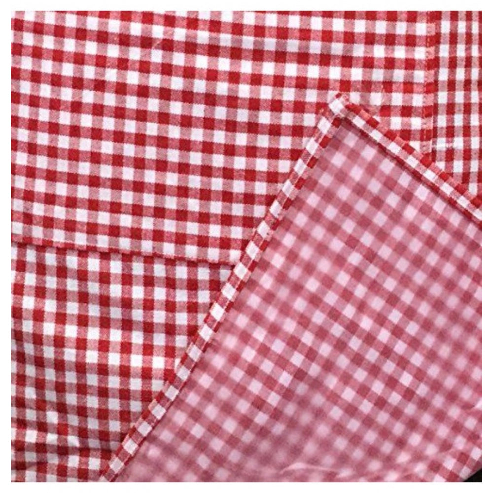 Generic Checked Cotton Aprons (Red)