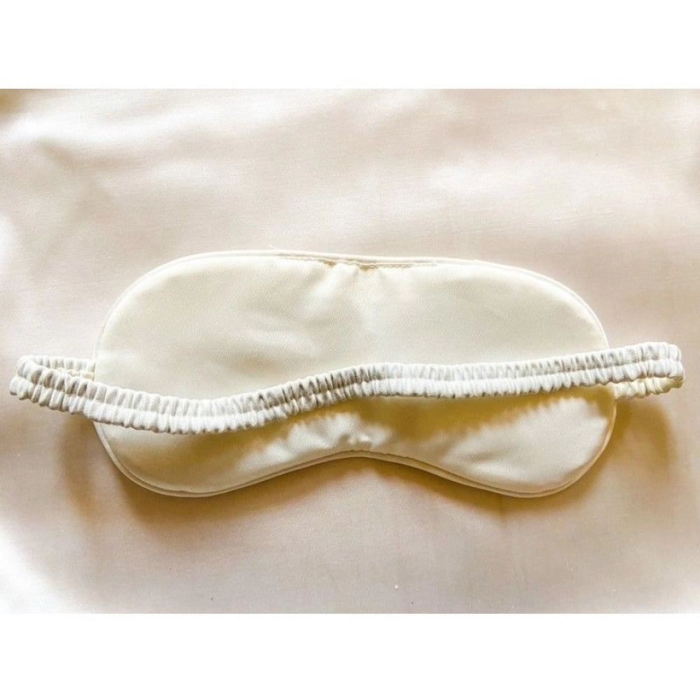 Solid Satin Silk Eyemasks (Cream)