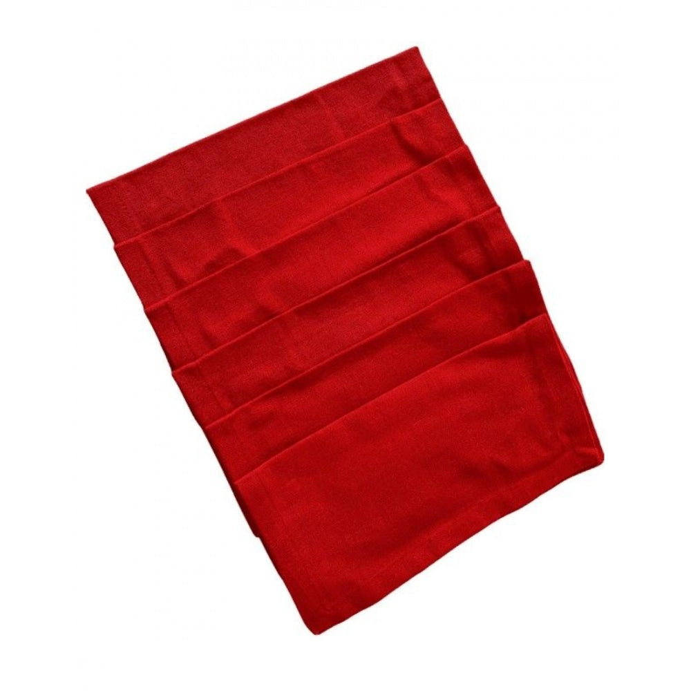 Solid Cotton Napkins Sets (Red)