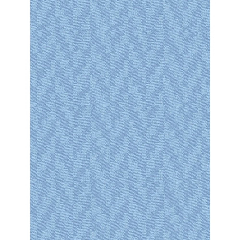 Waves Polyester Plain Shower Curtains with Plastic Eyelets (Light Blue)