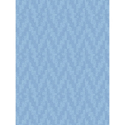 Waves Polyester Plain Shower Curtains with Plastic Eyelets (Light Blue)