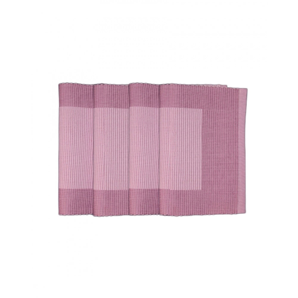 Ribbed Cotton Place Mats Sets (Purple)