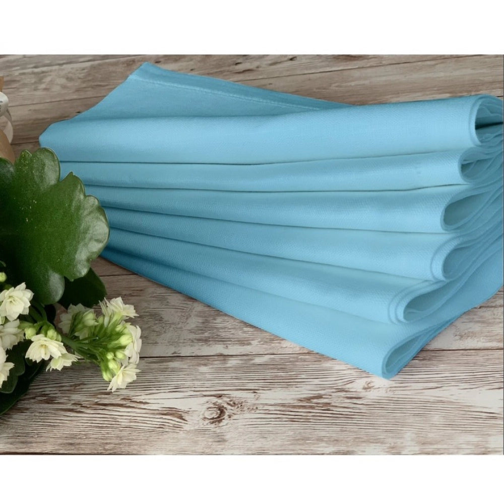 Solid Cotton Napkins Sets (Light Blue)