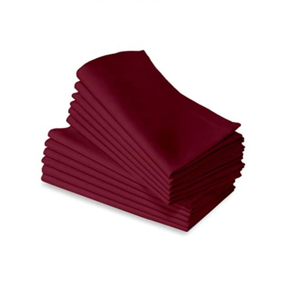 Solid Cotton Napkins Sets (Maroon)