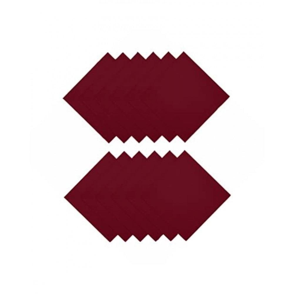 Solid Cotton Napkins Sets (Maroon)