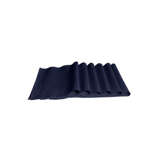 Ribbed Cotton Place Mats Sets (Navy Blue)