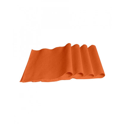 Ribbed Cotton Place Mats Sets (Orange)