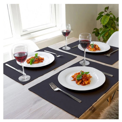 Ribbed Cotton Place Mats Sets (Grey)