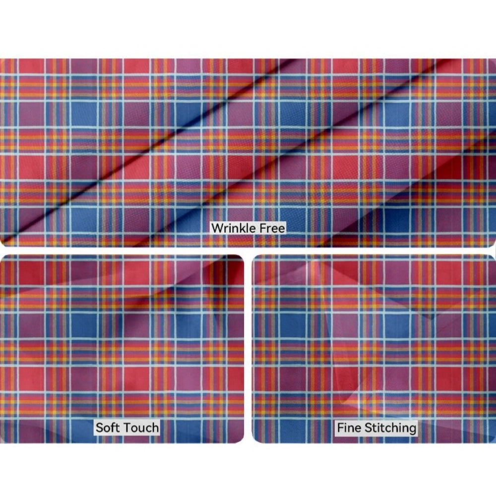 Checked Cotton Checks Table Cloth (Multicolor)