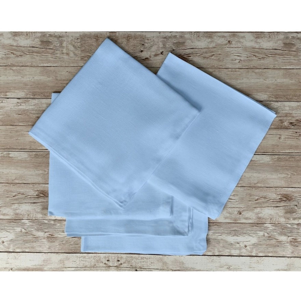 Solid Cotton Napkins Sets (Sky Blue)