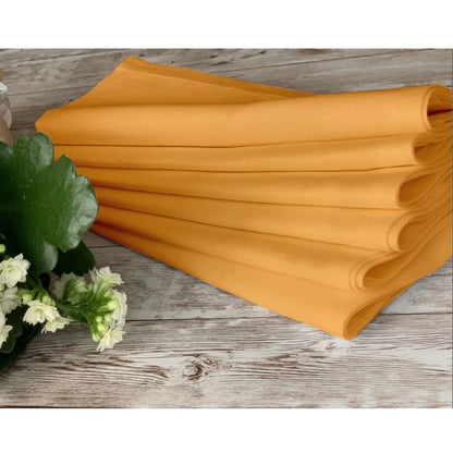 Solid Cotton Napkins Sets (Dark Yellow)